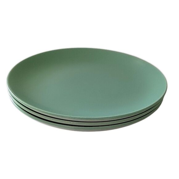 3 Poole Pottery Side Plates TwinTone Gloss Glaze Ice Green Vintage England MCM - Picture 6 of 15